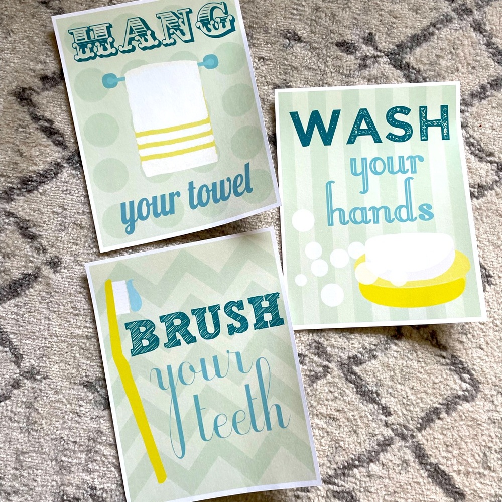 Bathroom decor prints